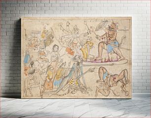 Πίνακας, Durga Fighting Titans, Folio from a Devimahatmya (Glory of the Goddess)