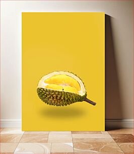 Πίνακας, Durian with Yellow Background Durian με κίτρινο φόντο