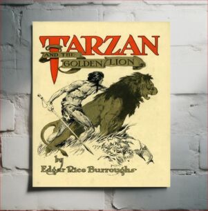 Πίνακας, Dust-jacket illustration for Tarzan and the Golden Lion by Edgar Rice Burroughs