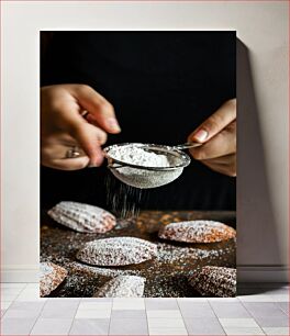 Πίνακας, Dusting Pastries with Powdered Sugar Ξεσκονίζοντας αρτοσκευάσματα με ζάχαρη άχνη