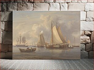 Πίνακας, Dutch Fishing Boats at Anchor in an Estuary