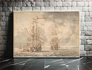 Πίνακας, Dutch Ships at Anchor by Willem van de Velde II