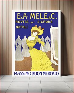 Πίνακας, E. & A. Mele & C., novita per signorà Napoli: Massimo Buono mercato / / L. Cappiello (1902) by Leonetto Cappiello. Orig