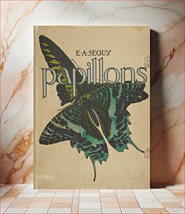 Πίνακας, E.A. Séguy's Papillons (1925) butterfly illustration in vinta