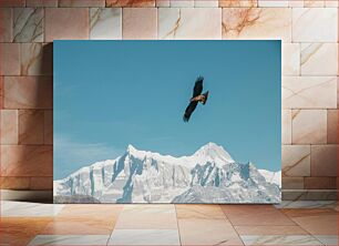 Πίνακας, Eagle Soaring Over Snow-Capped Mountains Αετός που πετάει πάνω από τα χιονισμένα βουνά