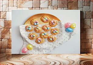 Πίνακας, Easter Cookies with Candy Eggs Πασχαλινά κουλουράκια με ζαχαρωτά αυγά