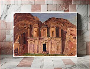 Πίνακας, Ed Deir Rock Temple, Petra, Frederic Edwin Church