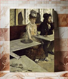 Πίνακας, Edgar Degas - In a Café 2