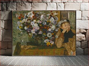 Πίνακας, Edgar Degas's A Woman Seated beside a Vase of Flowers (Madame Paul Valpinçon?) by Edgar De