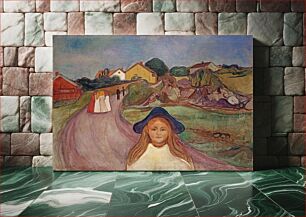 Πίνακας, Edvard Munch's Road in Aasgaardstrand (1901)