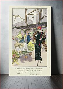Πίνακας, Een dame in een visitejapon van zwart fluweel van Premet (1924) by Premet