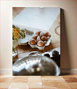Πίνακας, Eggs on Kitchen Table Αυγά στο τραπέζι της κουζίνας