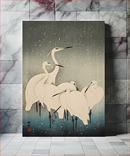 Πίνακας, Egrets in Snow by Ohara Shōson