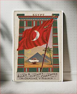 Πίνακας, Egypt, from Flags of All Nations, Series 1 (N9) for Allen & Ginter Cigarettes Brands