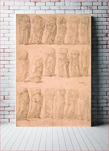 Πίνακας, Eighteen studies after Roman drapery figures by Melchior Lorck