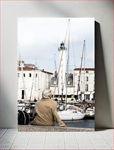 Πίνακας, Elderly Person by the Lighthouse Ηλικιωμένος δίπλα στον Φάρο