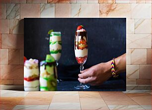 Πίνακας, Elegant Desserts in Glasses Κομψά επιδόρπια σε ποτήρια