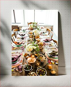 Πίνακας, Elegant Festive Dinner Table Κομψό εορταστικό τραπέζι