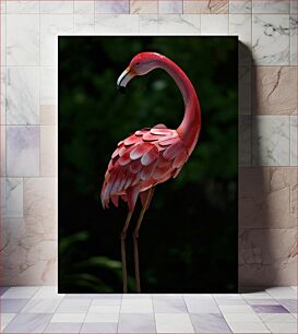 Πίνακας, Elegant Flamingo Sculpture Κομψό γλυπτό Flamingo