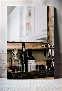 Πίνακας, Elegant Home Bar Setup Κομψή εγκατάσταση μπαρ στο σπίτι