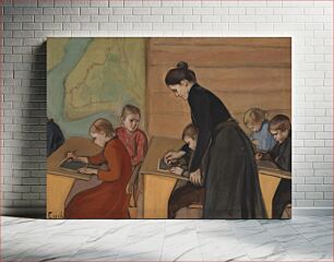 Πίνακας, Elementary school, 1899, by Magnus Enckell