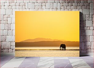 Πίνακας, Elephant at Sunset Ελέφαντας στο ηλιοβασίλεμα