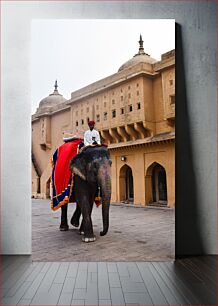 Πίνακας, Elephant Ride in Historical Architecture Βόλτα με ελέφαντα στην Ιστορική Αρχιτεκτονική