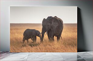 Πίνακας, Elephants in the Savannah Ελέφαντες στη Σαβάνα