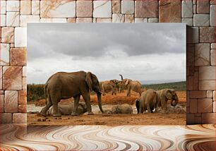 Πίνακας, Elephants in the Wild Ελέφαντας στην άγρια ​​φύση