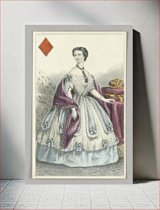 Πίνακας, Elisabeth, Empress of Austria, Queen of Diamonds from Set of "Jeu Imperial–Second Empire–Napoleon III" Playing Cards, B.P. Grimaud