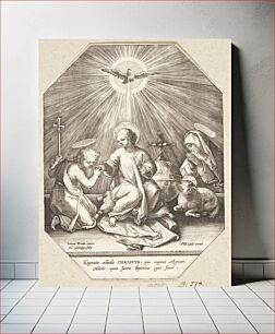 Πίνακας, Elizabeth with John the Baptist and Jesus as children by Hendrick Goltzius