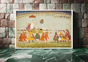 Πίνακας, Emperor Aurangzeb Carried on a Palanquin