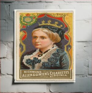 Πίνακας, Empress of Brazil, from World's Sovereigns series (N34) for Allen & Ginter Cigarettes