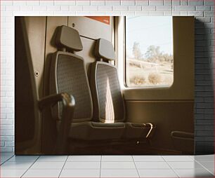 Πίνακας, Empty Train Seats by the Window Άδειες θέσεις τρένου δίπλα στο παράθυρο