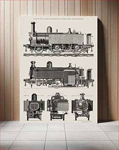 Πίνακας, Engine train and its compartments from a technical journal The Engineer by Edward Charles Healey (1869)