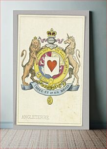 Πίνακας, England, Ace of Hearts from Set of "Jeu Imperial–Second Empire–Napoleon III" Playing Cards