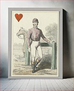 Πίνακας, English Jockey, Jack of Hearts from Set of "Jeu Imperial–Second Empire–Napoleon III" Playing Cards