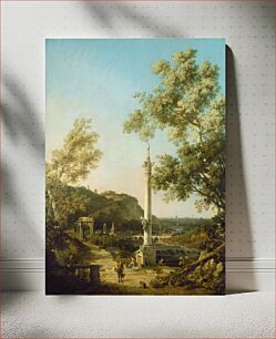 Πίνακας, English Landscape Capriccio with a Column (ca. 1754) by Canaletto