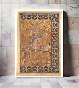 Πίνακας, "Entertainment in a Garden", Folio from a Khamsa of Amir Khusrau Dihlavi, Matla' al-Anvar