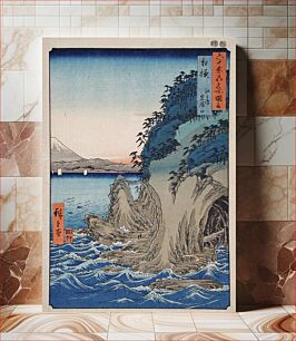 Πίνακας, Entrance to the Cave at Enoshima Island in Sagami Province, Number 15 by Utagawa Hiroshige