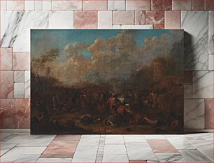 Πίνακας, Equestrian battle at a fortress by Karel Breydel