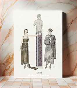 Πίνακας, Eros. Robe et manteau pour le soir, de Worth (1924) by George Barbier