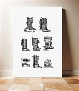 Πίνακας, Eskimo boots and shoes of different ornaments from The American North Pole Expedition ... With Numerous Illustrations in Woodcut, etc (1879)
