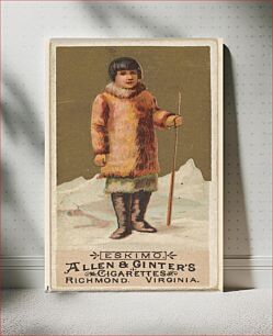 Πίνακας, Eskimo, from the Natives in Costume series (N16) for Allen & Ginter Cigarettes Brands, issued by Allen & Ginter