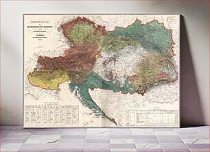 Πίνακας, Ethnographic map of the Austrian Monarchy from 1855, made by Karl Freiherr von Czoernig