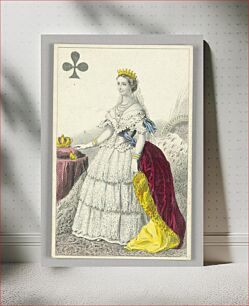Πίνακας, Eugénie, Empress of France, Queen of Clubs from Set of "Jeu Imperial–Second Empire–Napoleon III" Playing Cards