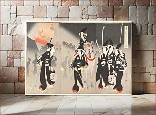 Πίνακας, “Evacuation of the Ladies,” from the series The Inner Precincts of Chiyoda Castle (Chiyoda no Ōoku, Otachinoki) by Yoshu Chikanobu