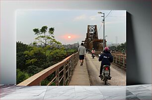 Πίνακας, Evening Commute on the Bridge Βραδινή μετακίνηση στη Γέφυρα