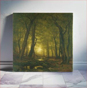 Πίνακας, Evening in the Woods by Worthington Whittredge