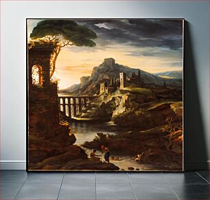 Πίνακας, Evening: Landscape with an Aqueduct by Théodore Gericault